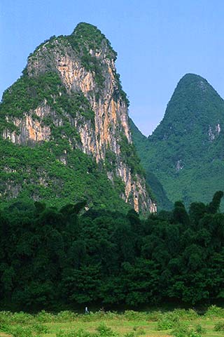 Hory poblíž Yangshuo